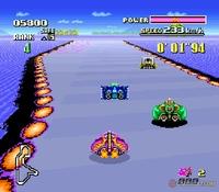 une photo d'Ã©cran de F-Zero sur Nintendo Super Nes